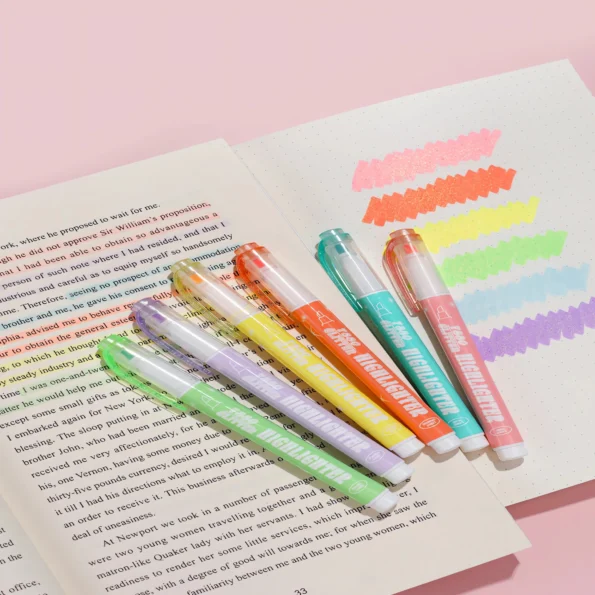 7880-glitter highlighter pen set