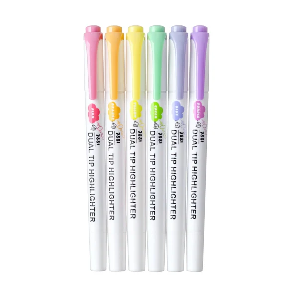 7881-dual-tip pastel color changing highlighter