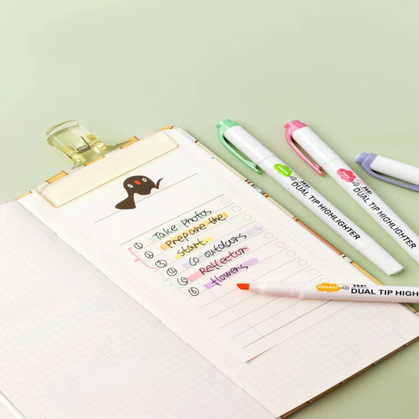 7881-dual-tip pastel color changing highlighter