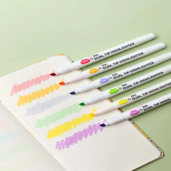 7881-dual-tip pastel color changing highlighter
