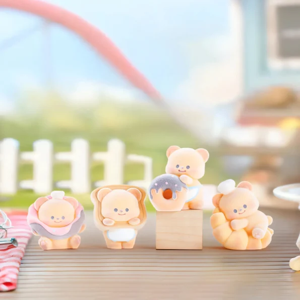 Flocking Bear Blind Box Decoration