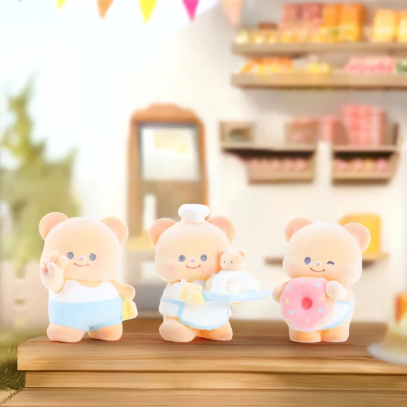 Flocking Bear Blind Box Decoration