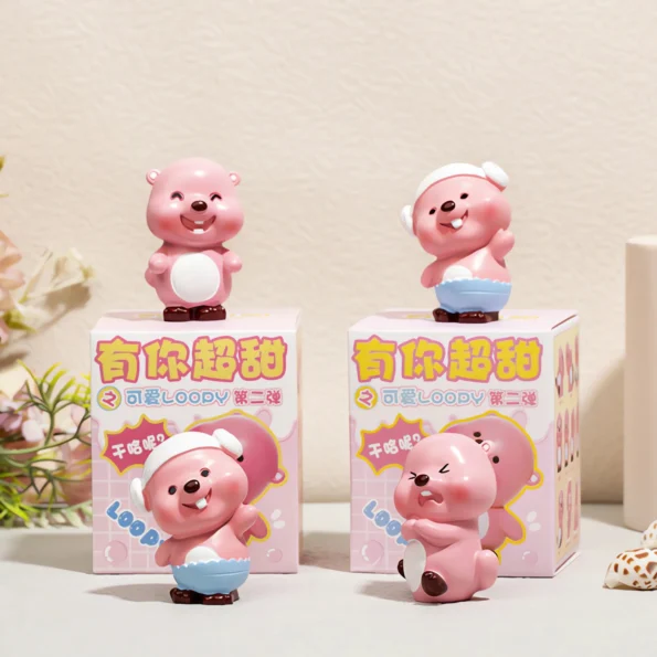 Pink beaver blind box doll