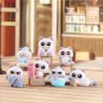 flocking Siamese cat blind box (1)