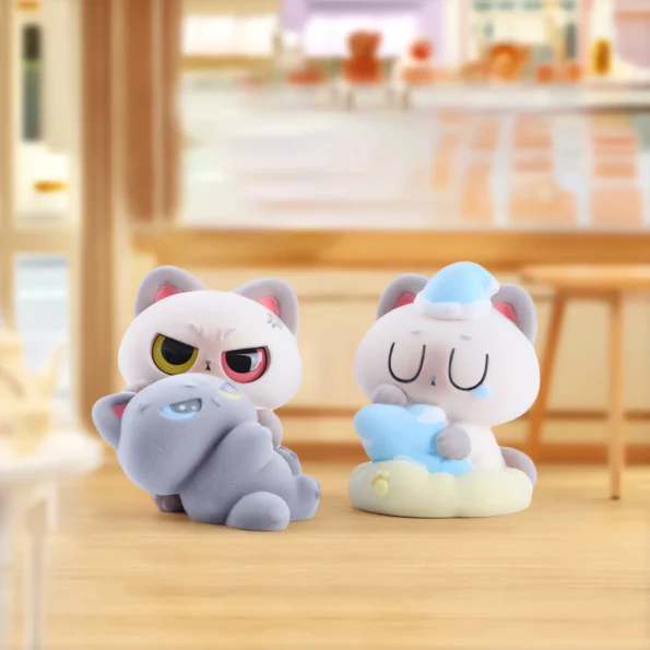 flocking Siamese cat blind box