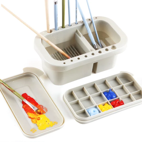203-multi-use paint brush basin with palette