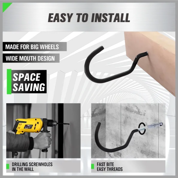 209-bike hooks for garage wall