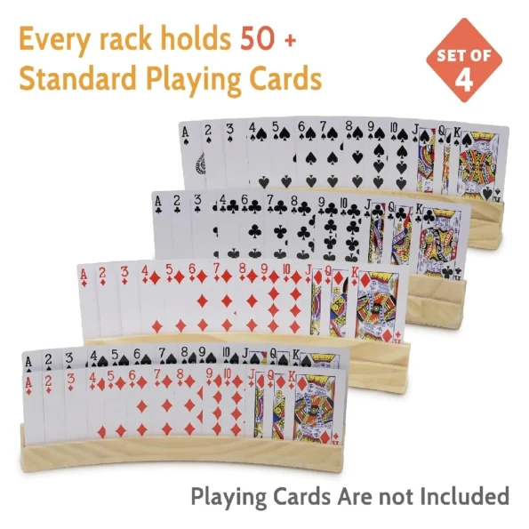 210-curved wooden playing card holders