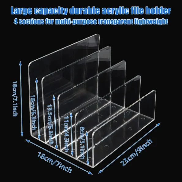 211-acrylic file organizer for desk