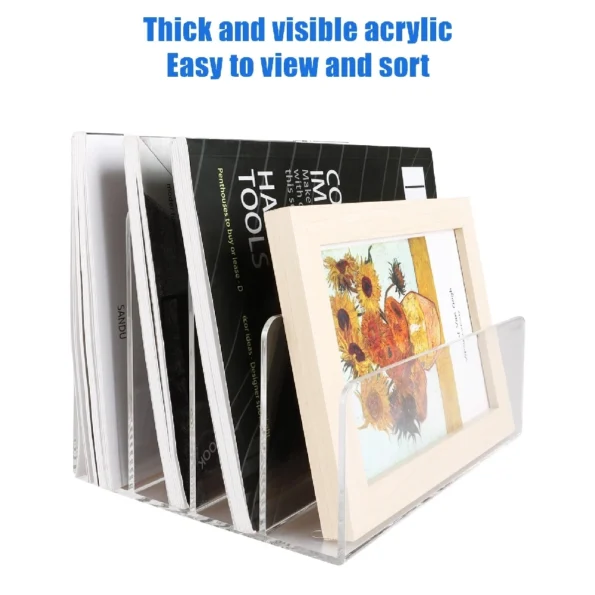 211-acrylic file organizer for desk