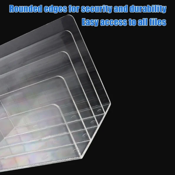 211-acrylic file organizer for desk