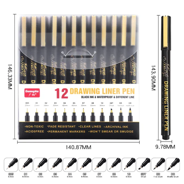 Collector's Gold Needle Tube Pen-01