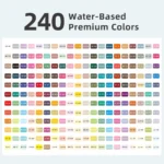 Direct Liquid Style Acrylic Marking Pen Set-240colors-1