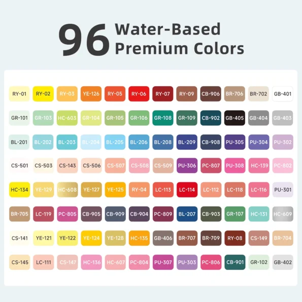 Direct Liquid Style Acrylic Marking Pen Set-96colors-7