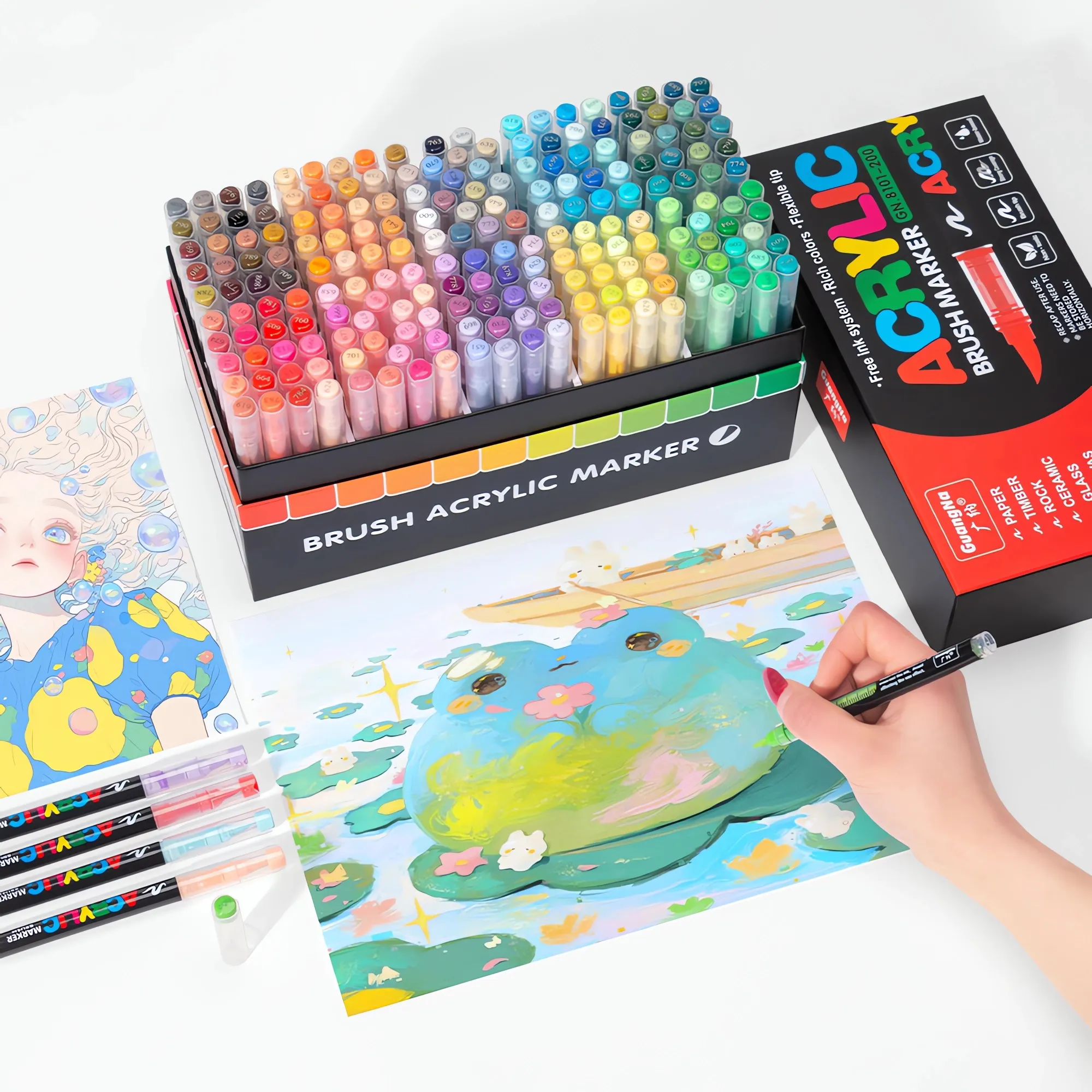 Direct liquid type propylene pen set-200colors-05