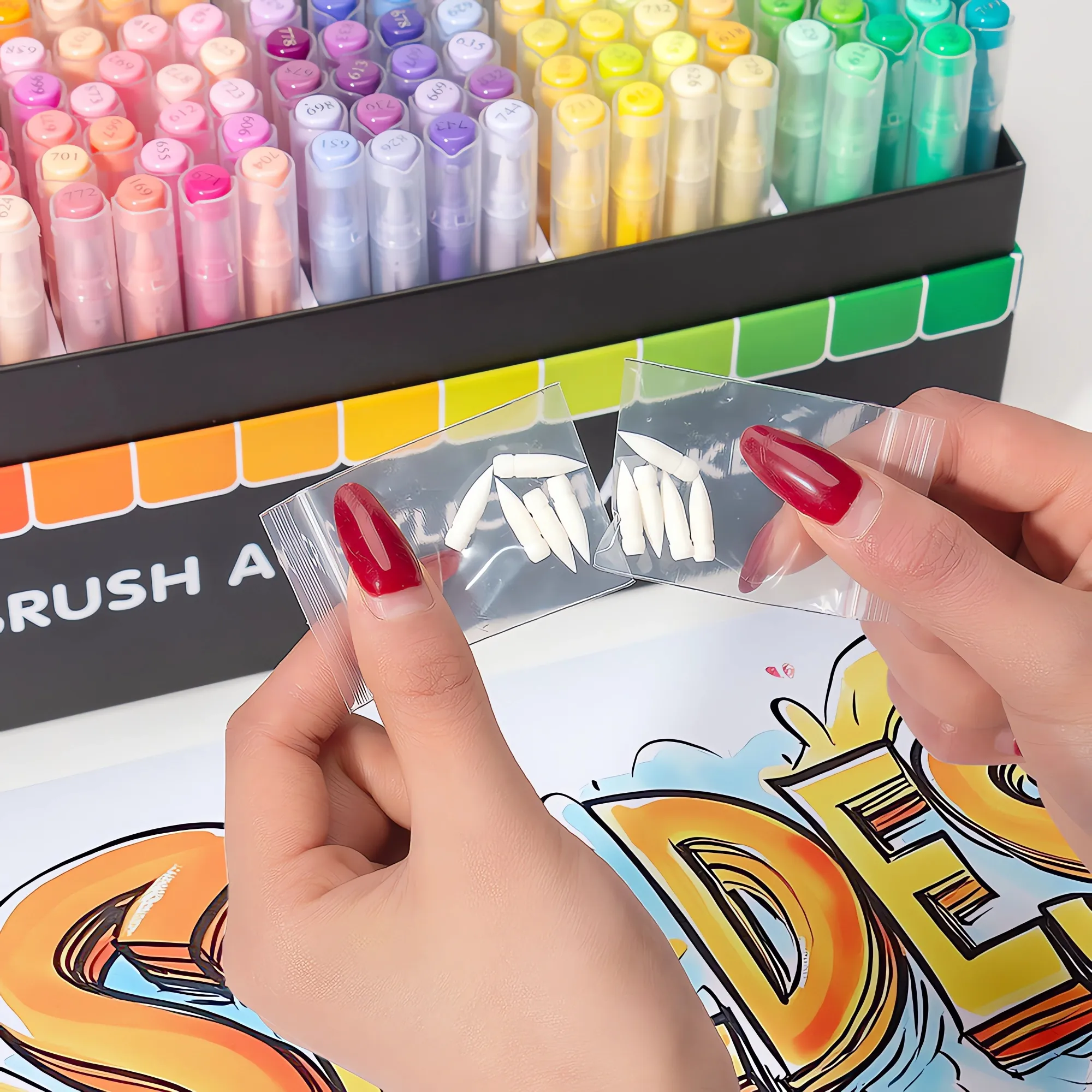 Direct liquid type propylene pen set-200colors-06