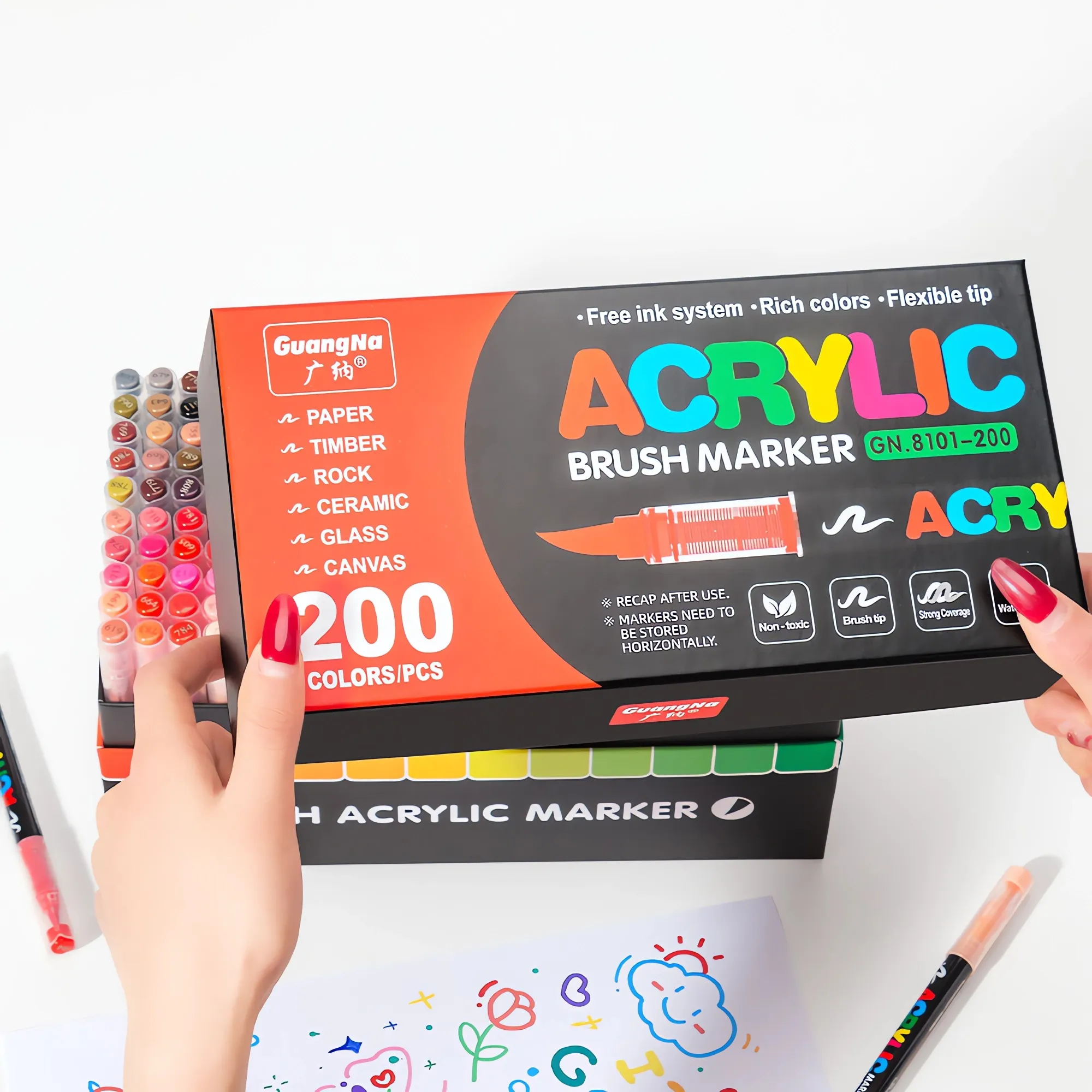 Direct liquid type propylene pen set-200colors-08