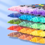 Double-headed direct-flow single-color acrylic pen set-01