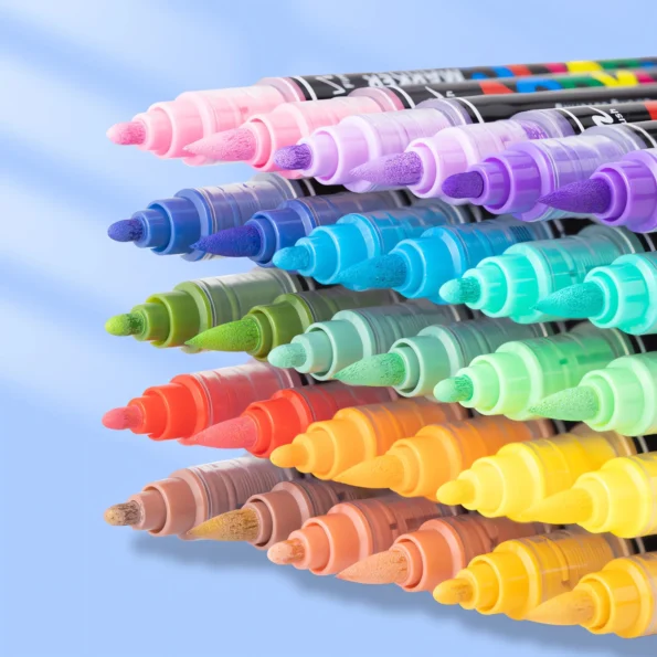 Double-headed direct-flow single-color acrylic pen set-02