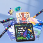 Double-headed direct-flow single-color acrylic pen set-01