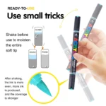 Double-headed direct-flow single-color acrylic pen set-01