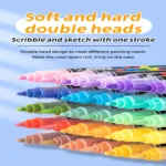Double-headed direct-flow single-color acrylic pen set-01