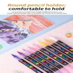 Double-headed direct-flow single-color acrylic pen set-01