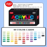 Double-headed direct-flow single-color acrylic pen set-01