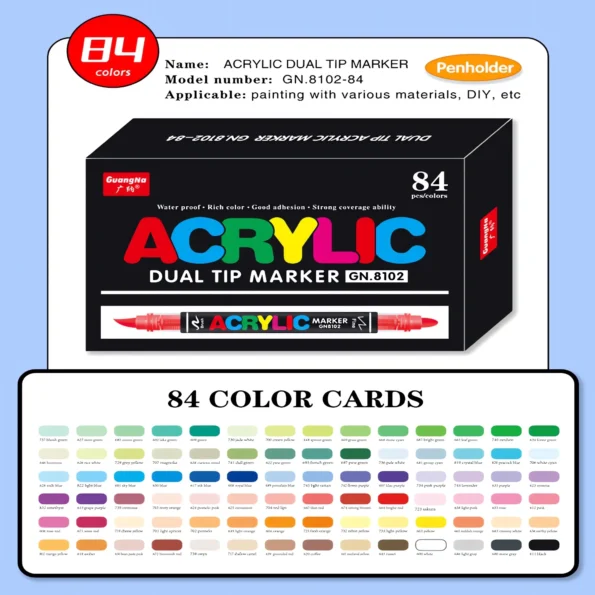 Double-headed direct-flow single-color acrylic pen set-29