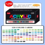 Double-headed direct-flow single-color acrylic pen set-01