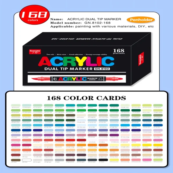 Double-headed direct-flow single-color acrylic pen set-31