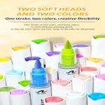 Double-headed direct-flow two-color acrylic pen set-17