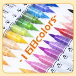 Double-headed direct-flow two-color acrylic pen set-17