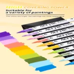 Double-headed direct-flow two-color acrylic pen set-17