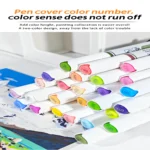 Double-headed direct-flow two-color acrylic pen set-17