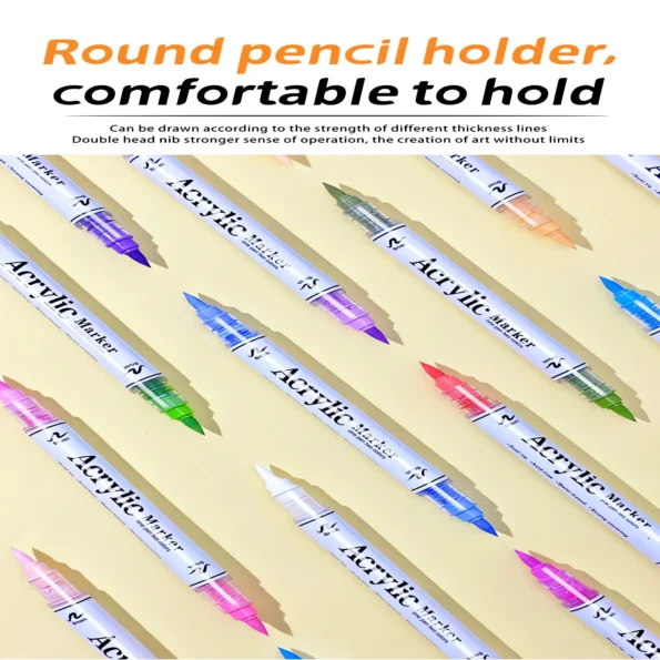 Double-headed direct-flow two-color acrylic pen set-28