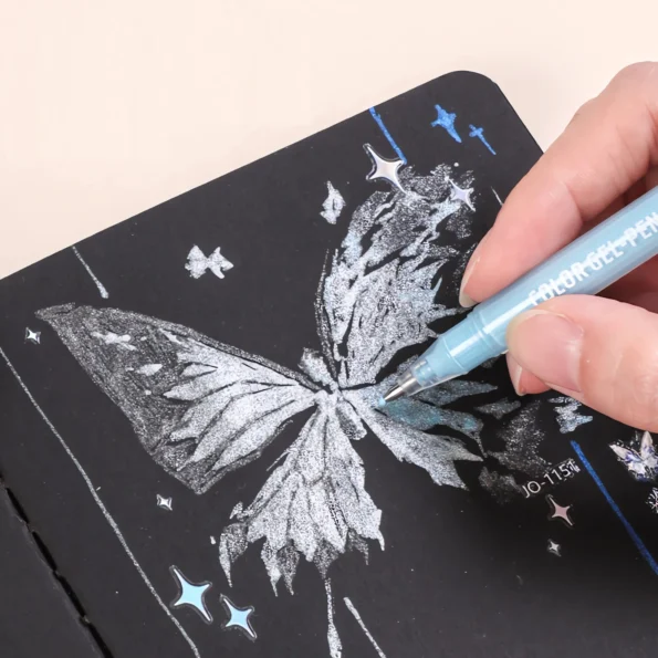 Glitter Effect Drawing Pens Set-24