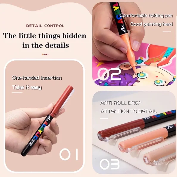 Skin tone acrylic marker pen-09